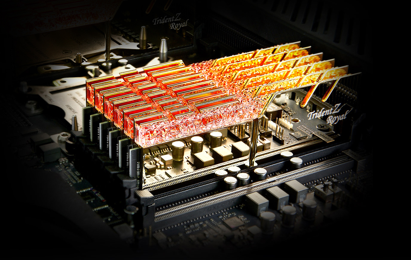 G.SKILL Trident Z Royal Series 32GB (4 x 8GB) 288-Pin PC RAM DDR4 